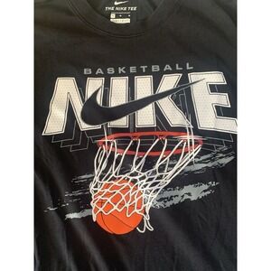 Nike Shirt Men's Small Dri FIT Air Swish Basketball Long Sleeve Tee Black Medium